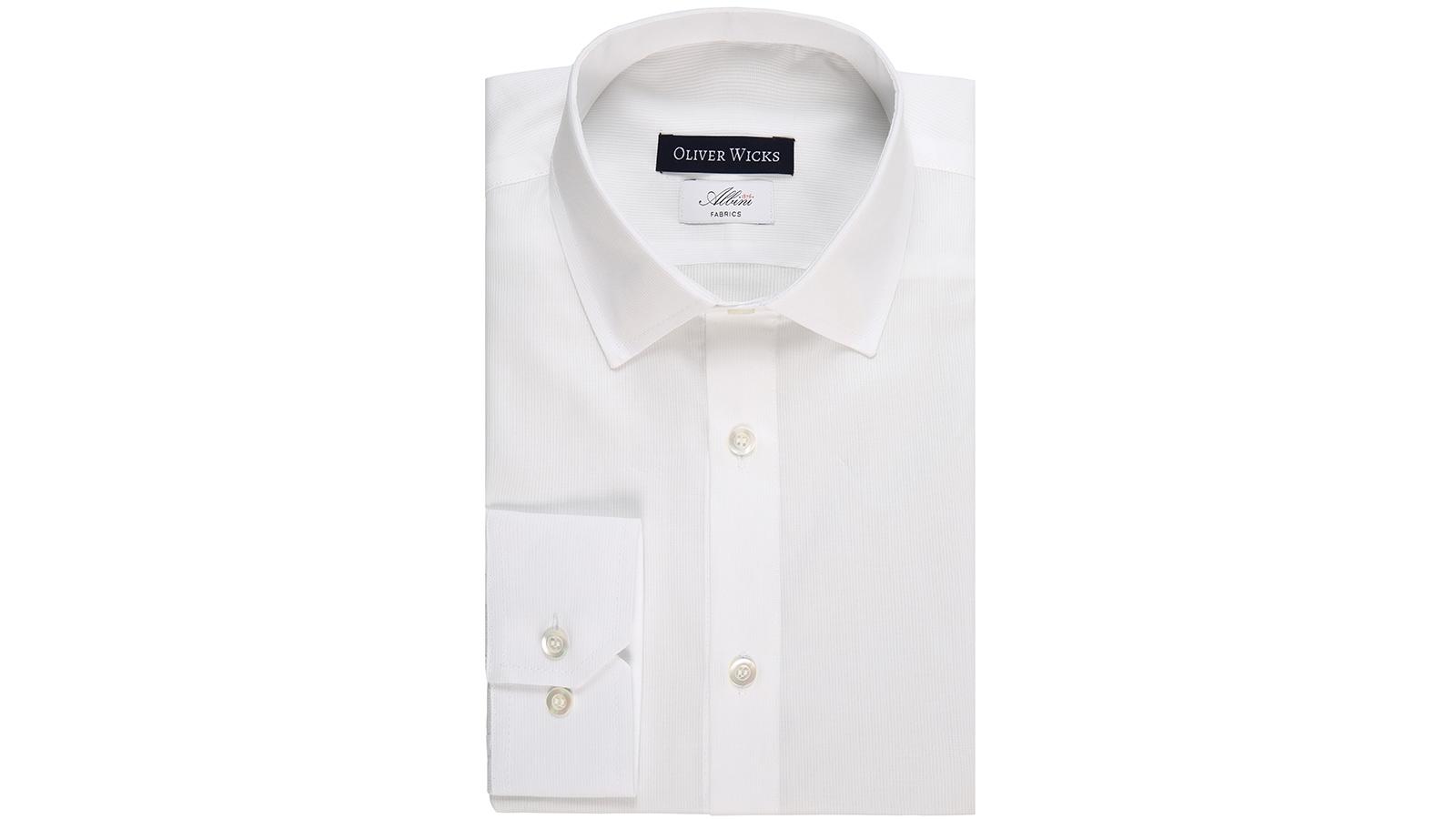 White Micro Check Shirt - slider image 1