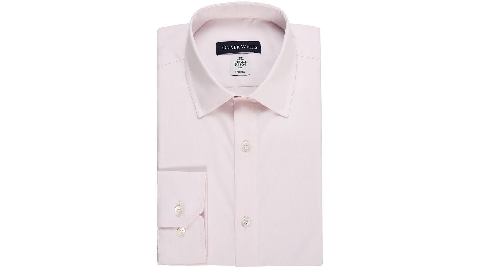 Pastel Pink Pinpoint Shirt - slider image 1