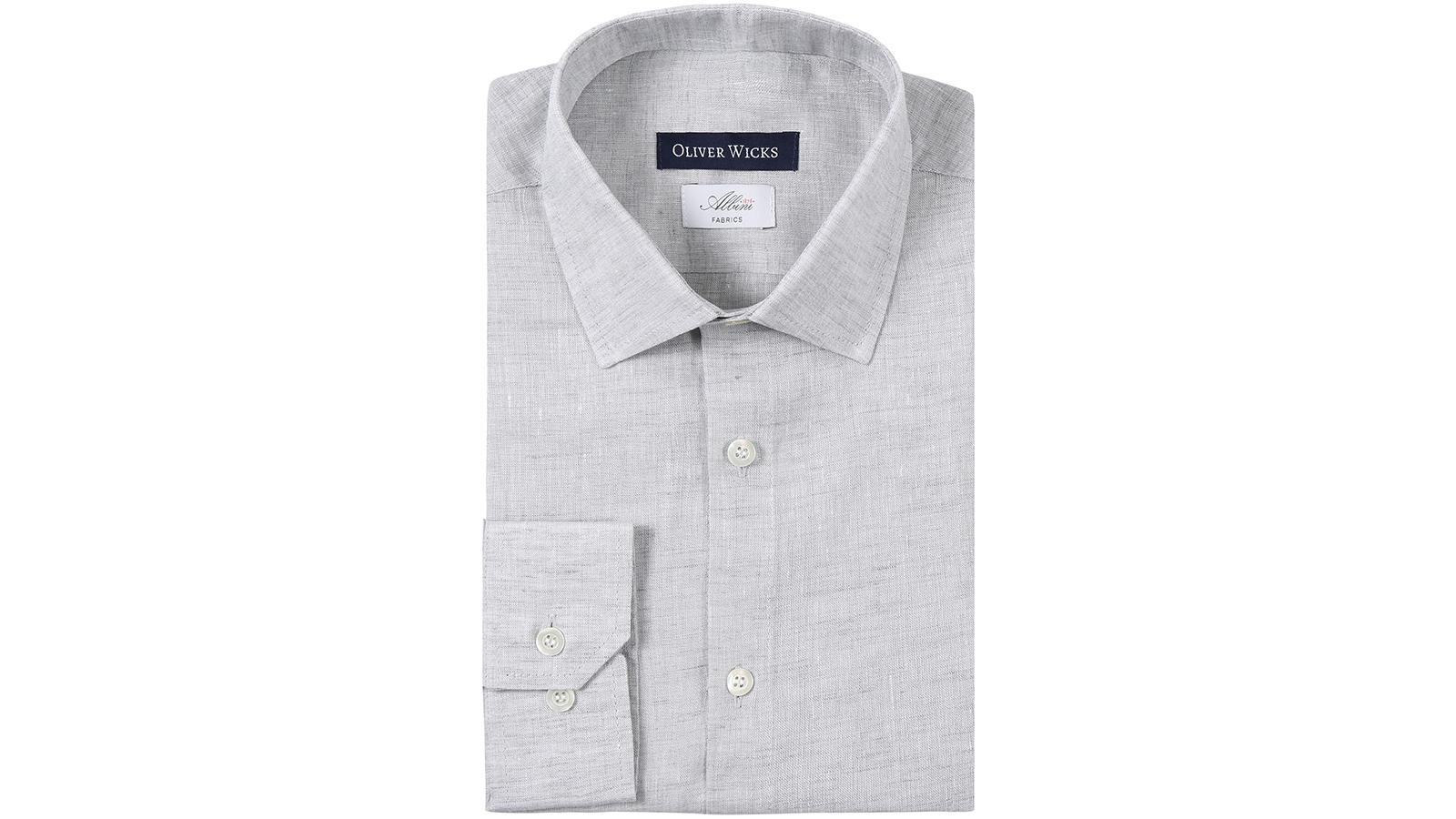 Light Grey Linen Shirt - slider image 1