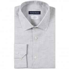 Light Grey Linen Shirt - thumbnail image 1