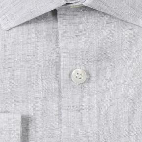 Light Grey Linen Shirt - thumbnail image 2