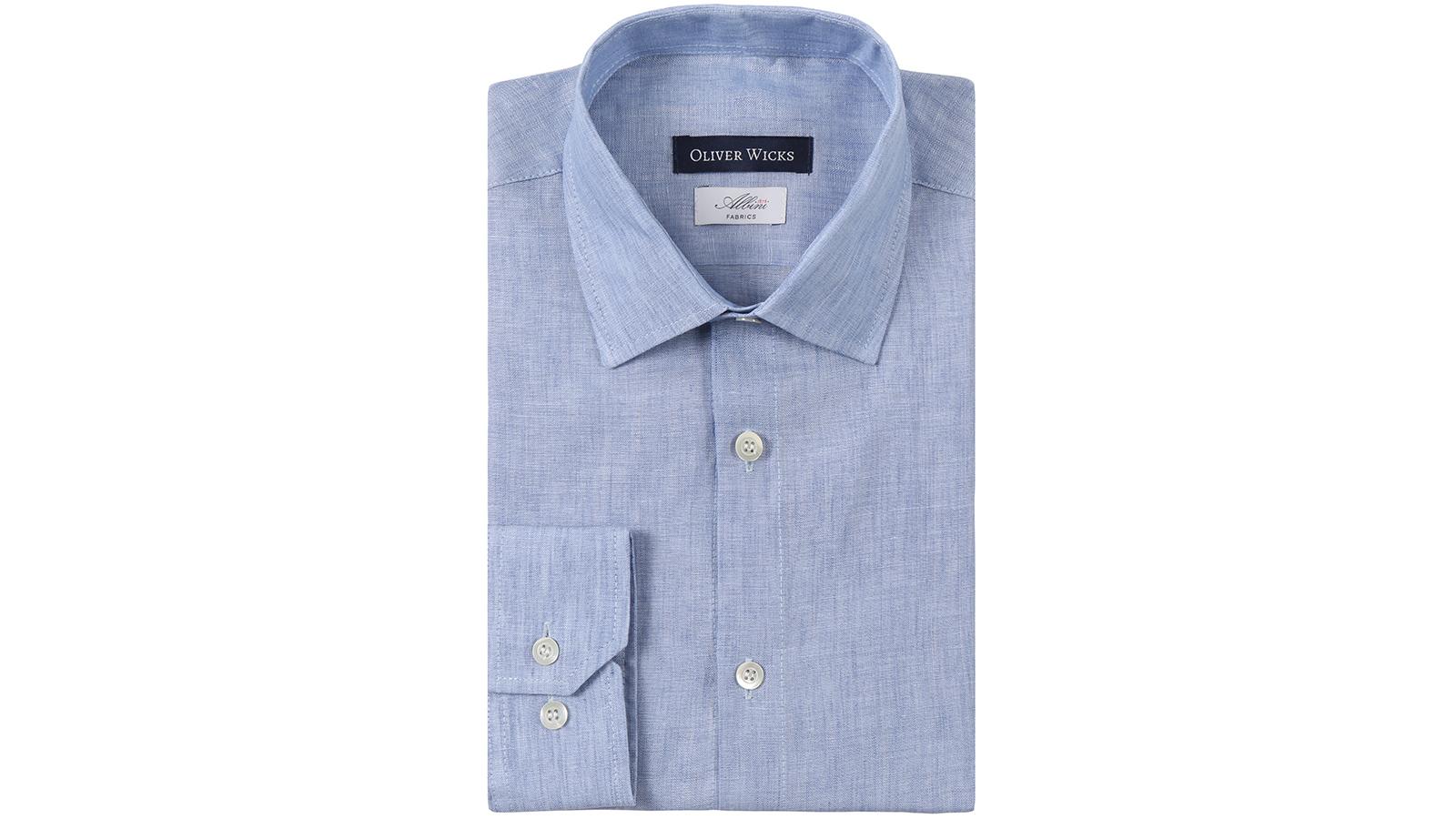 Blue Linen Shirt - slider image 1