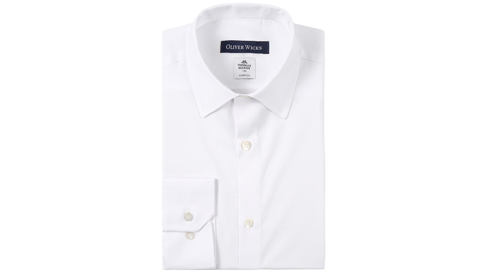 White Cotton Oxford Shirt - slider image 1