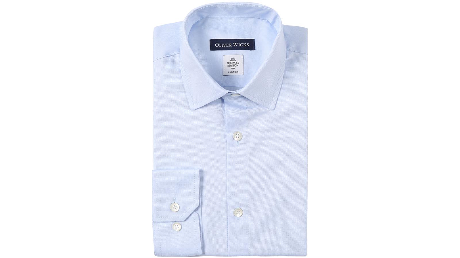 Light Blue Cotton Oxford Shirt - slider image 1