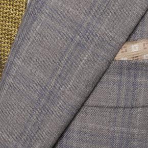 Grey Plaid with Blue Overcheck Blazer - thumbnail image 1