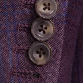 Plum Plaid with Blue Overcheck Blazer - thumbnail image 2