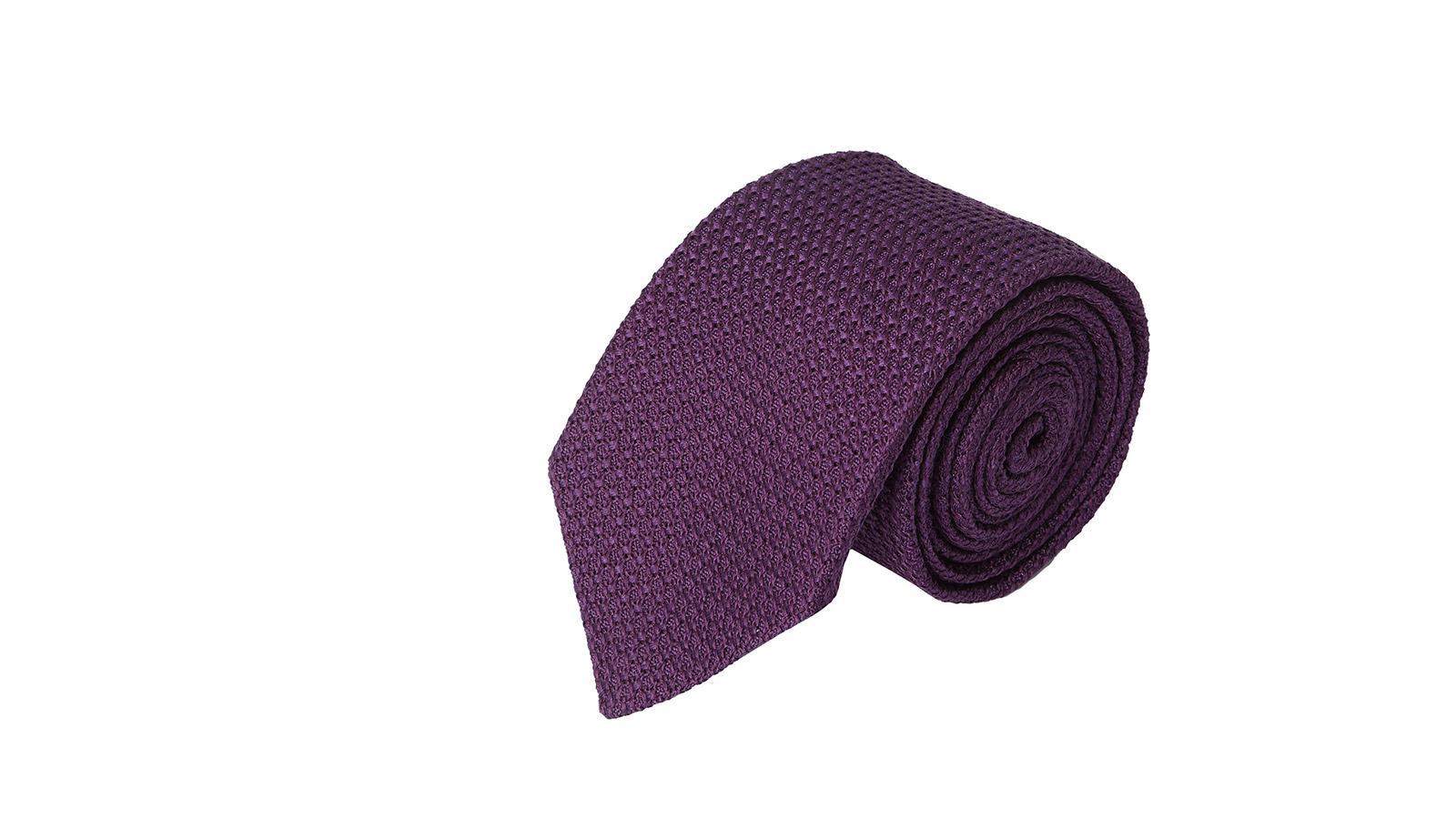 Violet 100% Grenadine Silk Tie  - slider image 1