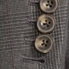 Traditionally Worsted Grey Plaid with Purple Overcheck Suit - thumbnail image 2