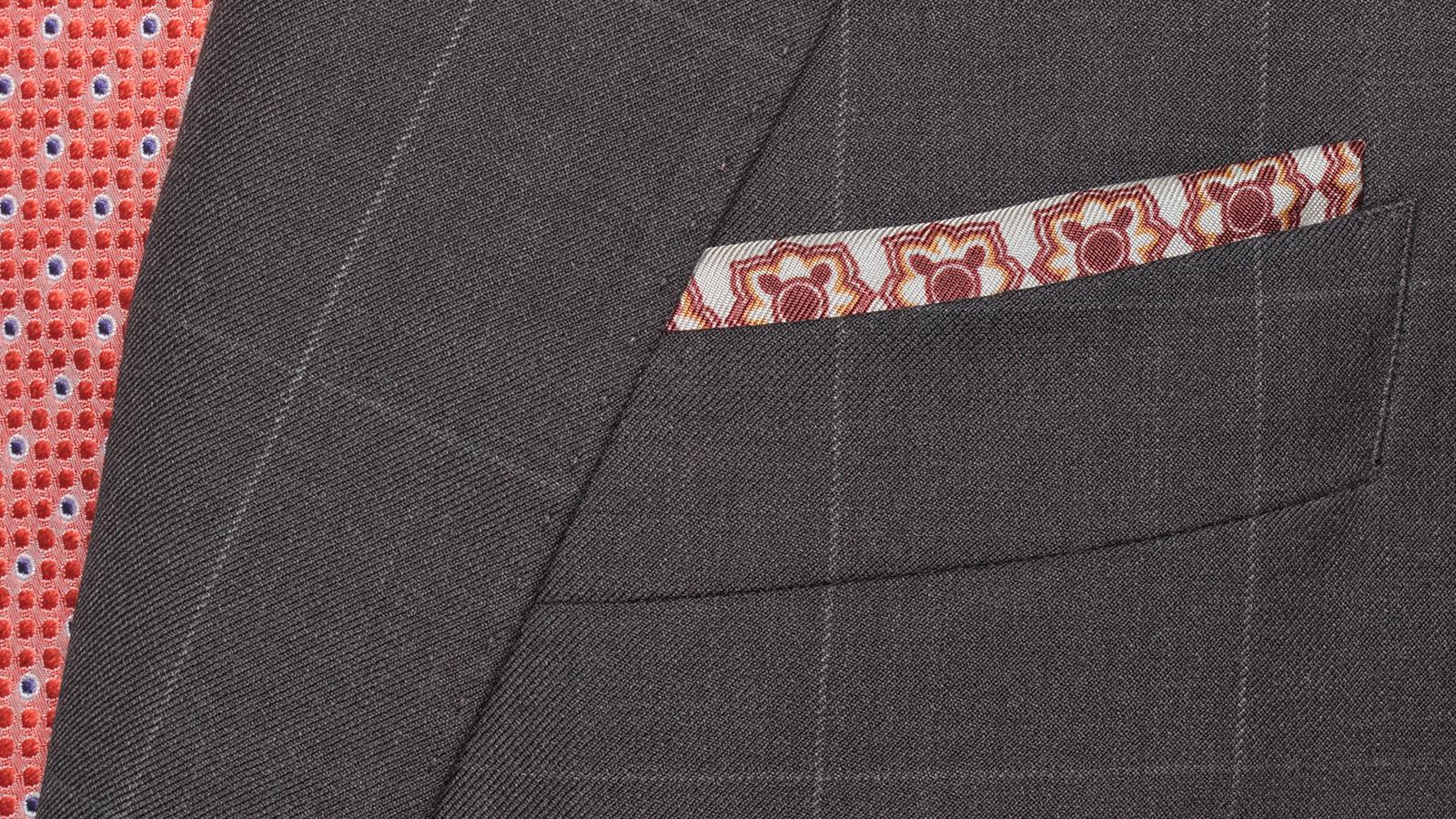 Burgundy Windowpane Suit - slider image 1