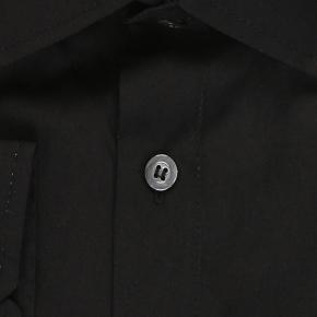 Deep Black Cotton Shirt - thumbnail image 2