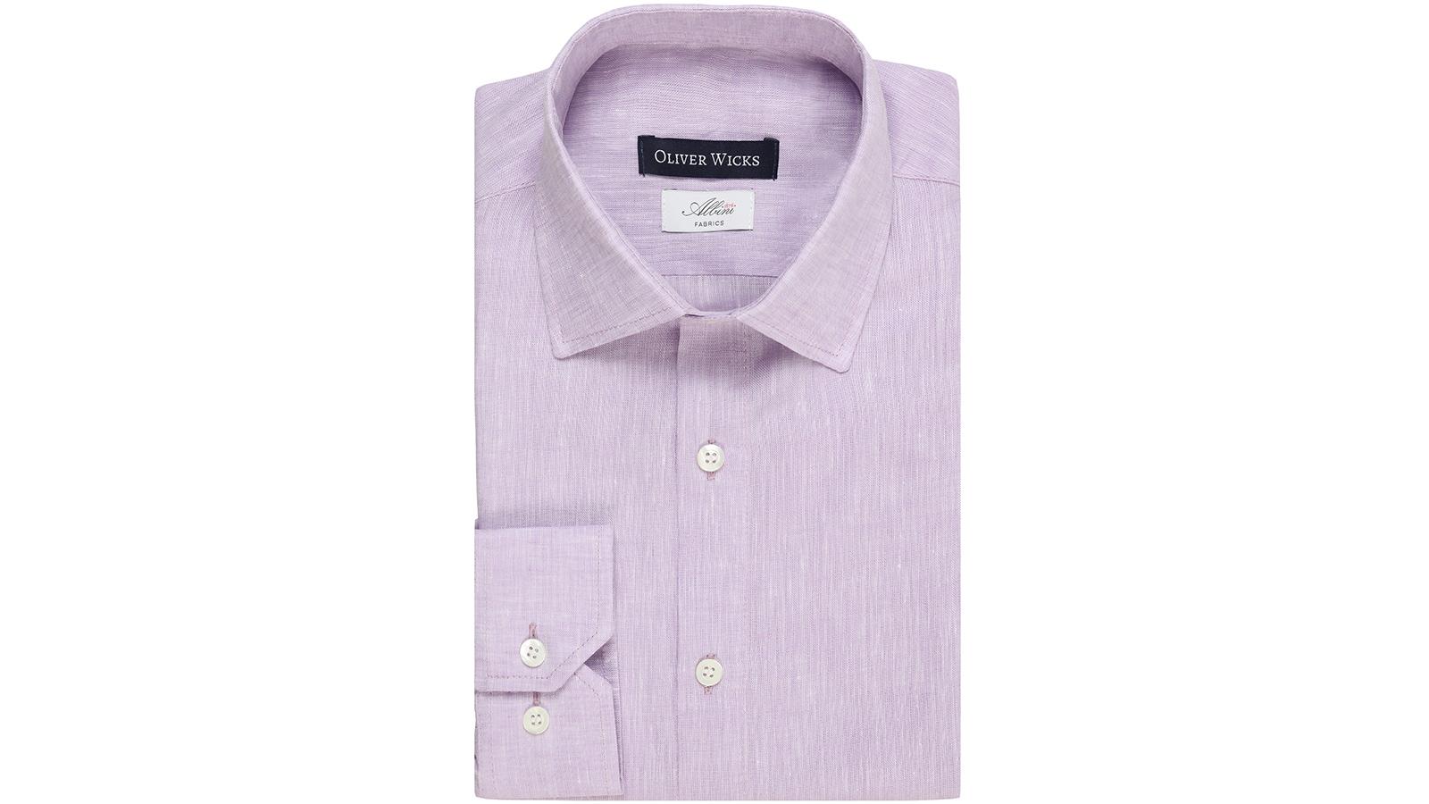 Light Lavender Linen Shirt - slider image 1