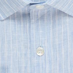 Light Blue Striped Linen Shirt - thumbnail image 2