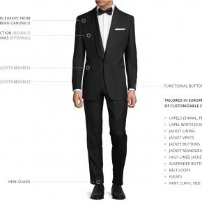 Premium Black 2 Piece Tuxedo - thumbnail image 3