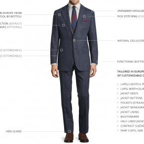 Blue Donegal Tweed Suit - thumbnail image 3