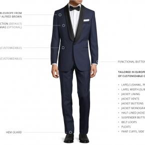 Blue Sharkskin Tuxedo - thumbnail image 3