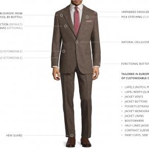 Natural Brown Tweed Suit - thumbnail image 3