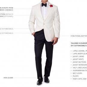 Ivory Dinner Jacket & Dress Pants - thumbnail image 3