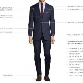 Navy Blue Pick & Pick Suit - thumbnail image 3