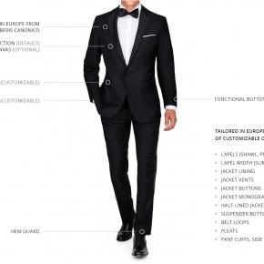 1663 Black Tuxedo with notch lapels - thumbnail image 3