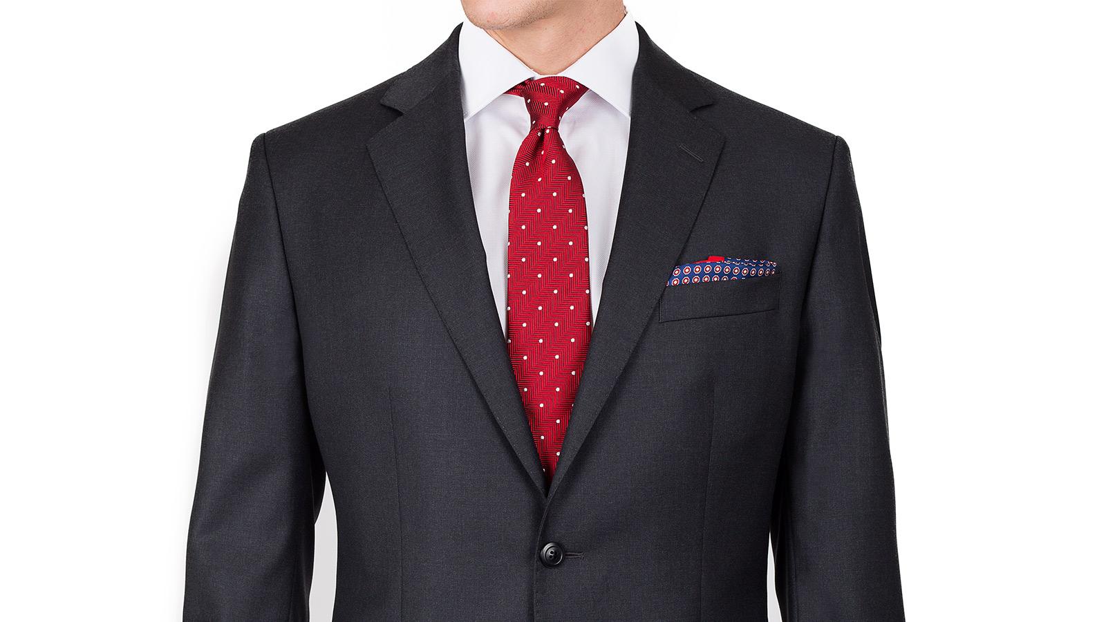 Suit in Solid Charcoal Wool - slider image 