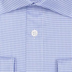 Blue Houndstooth Royal Oxford Shirt - thumbnail image 1