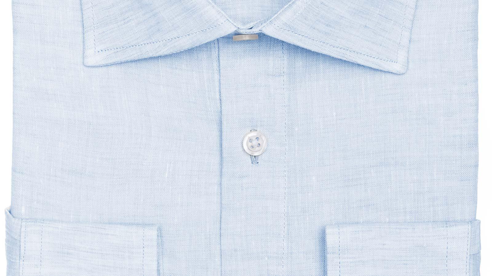 Light Blue Linen Shirt - slider image 