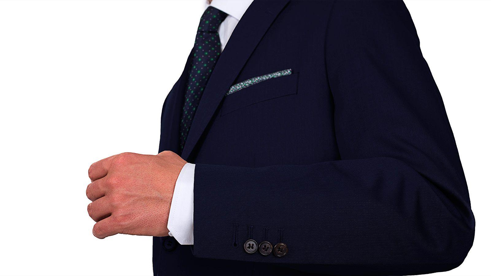 Suit in Navy Cotton - slider image 