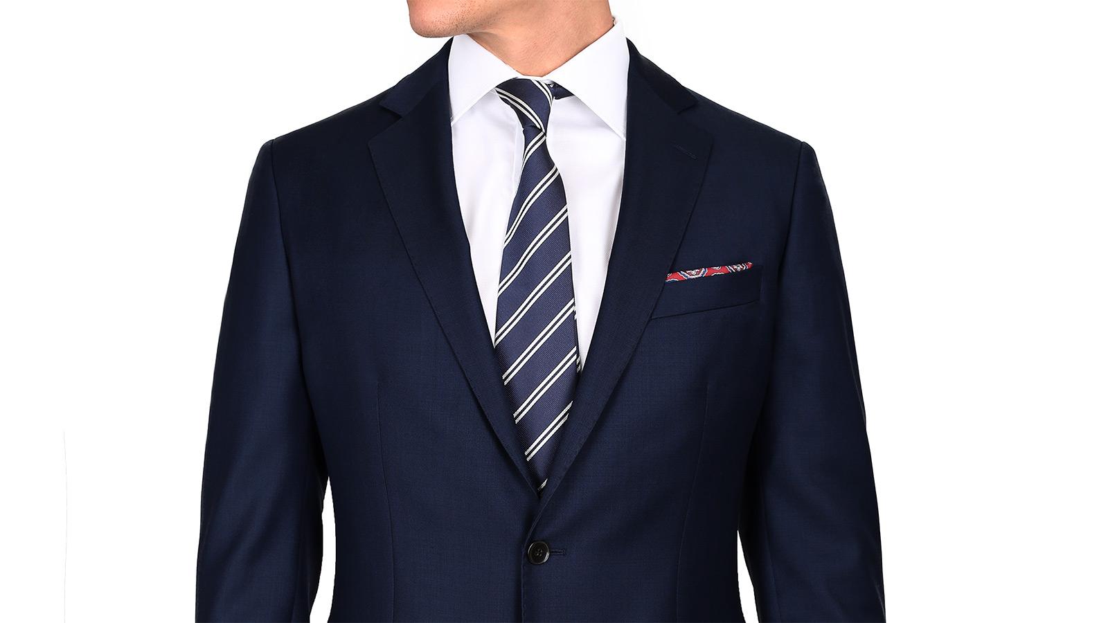 Navy Blue Pick & Pick Blazer - slider image 1