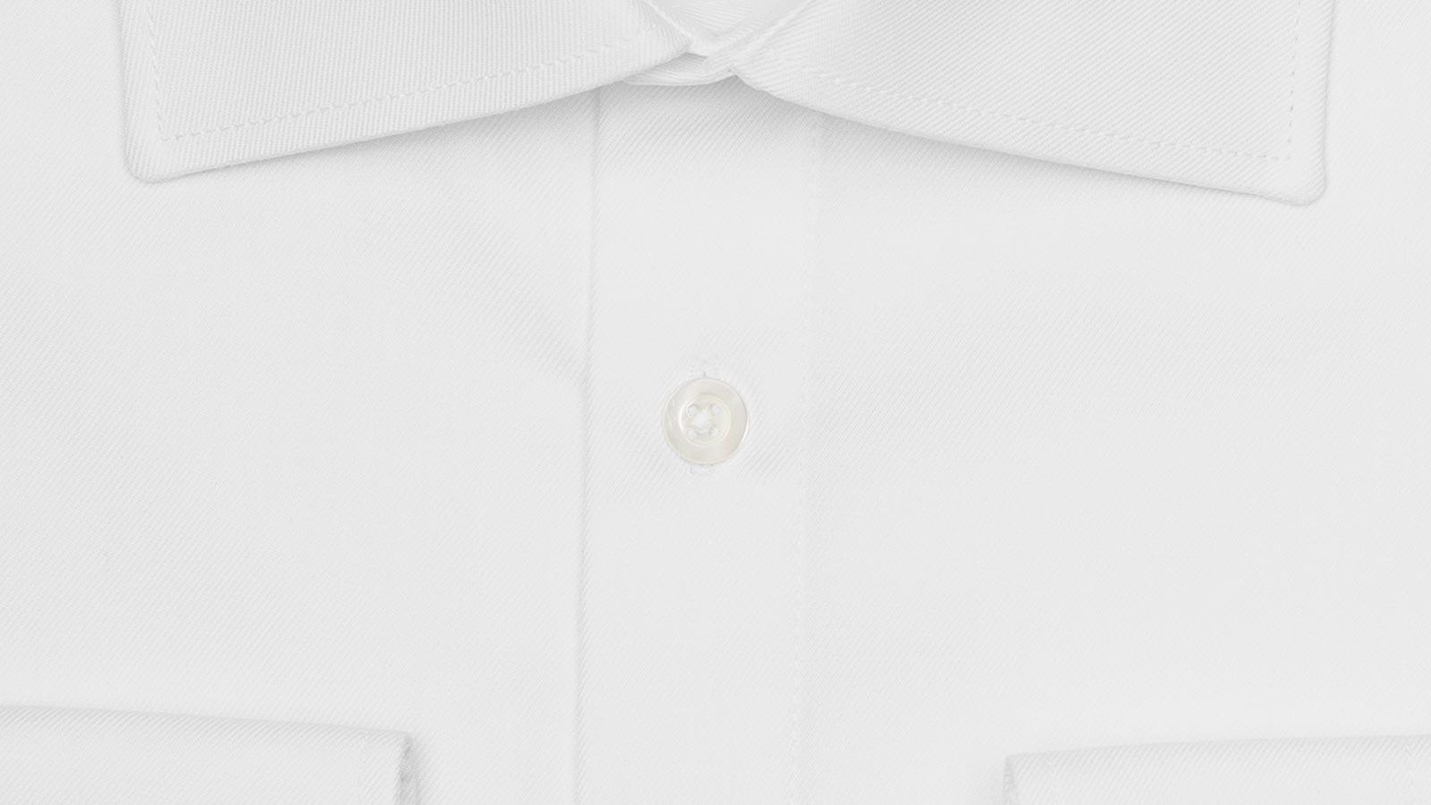 White Cotton Twill Shirt - slider image 