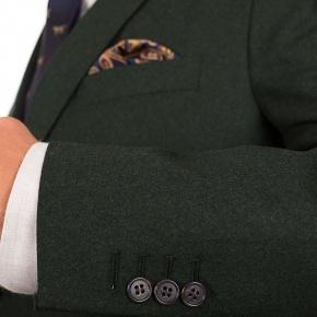 Dark Green Wool Flannel Suit - thumbnail image 1