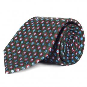 Green Floral 28 Momme Silk Tie - thumbnail image 1