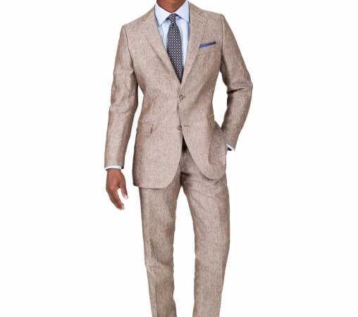 Khaki Linen Suit