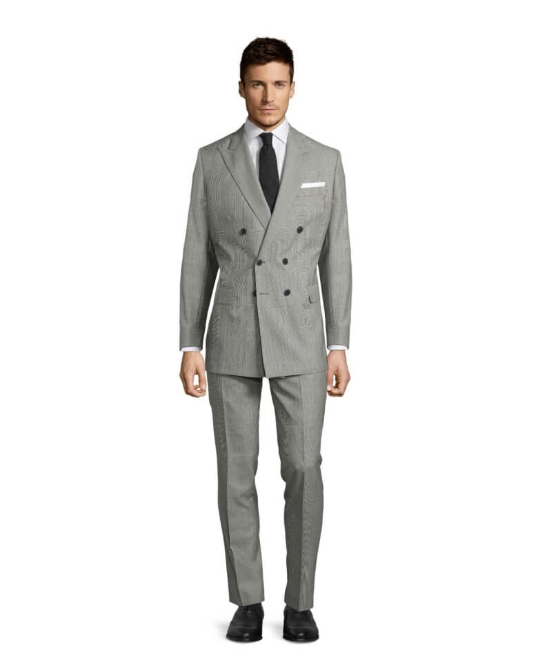 Light Grey Double Breasted Suit