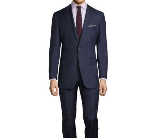 Navy Blue Pick and Pick Suit