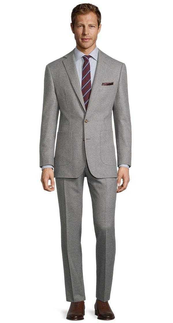 Sartorial Gray Melange Flannel 180S suit by Oliver Wicks