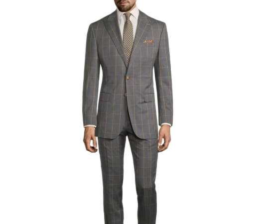 Tangerine Check Dark Grey Suit