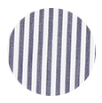  100% Two-Ply Navy & White Striped Pinpoint Cotton