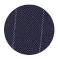 100% Super 110s Navy Chalkstripe Wool (Italy) - PT