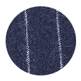 100% Super 120s Blue Chalkstripe Flannel Wool (Italy) - PT