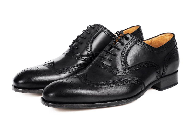 black wingtip Oxford shoes by Oliver Wicks