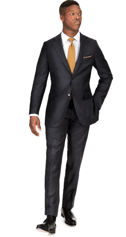 Charcoal Pick & Pick suit by Oliver Wicks