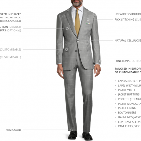 Grey Windowpane Suit - thumbnail image 3