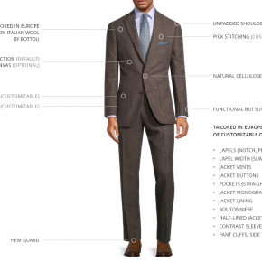 Brown Donegal Tweed Suit - thumbnail image 3