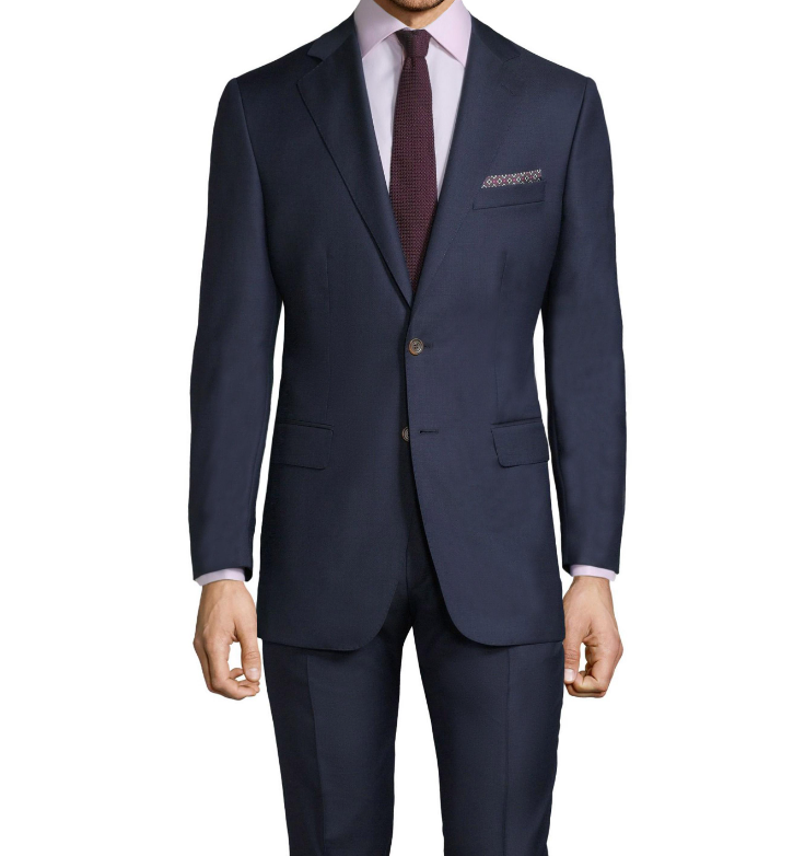 Navy blue pick & pick suit by Oliver Wicks