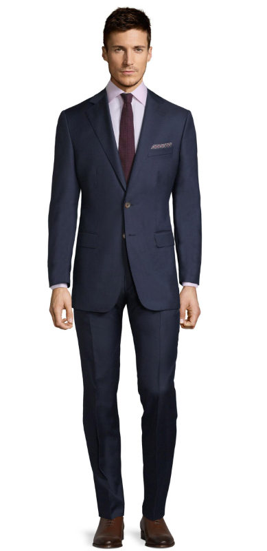 navy blue pick & pick suit by Oliver Wicks