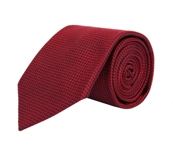 red hopsack silk tie from Oliver Wicks